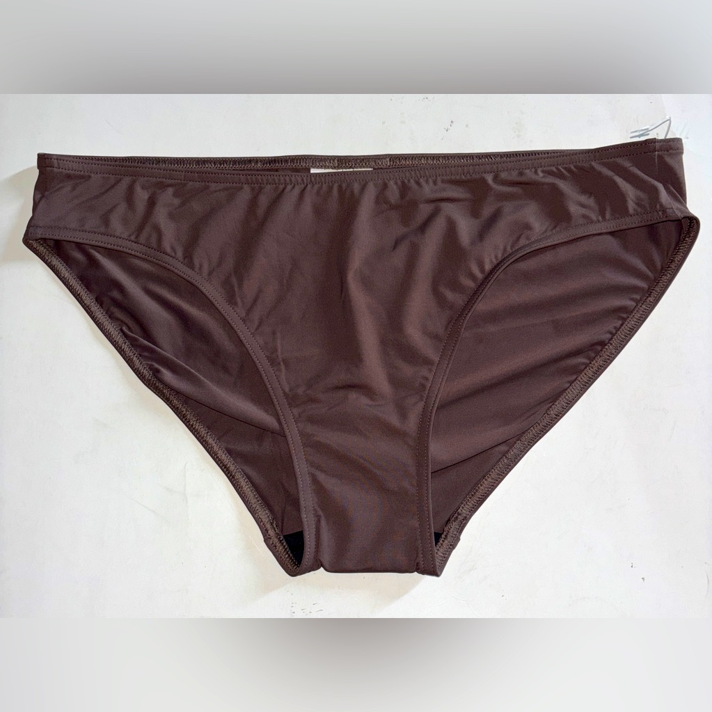 Calvin Klein Hipster Brown Bottom Women L Full Coverage New Beach Surf Vacation